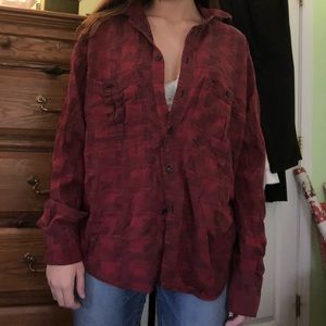 red & black plaid flannel